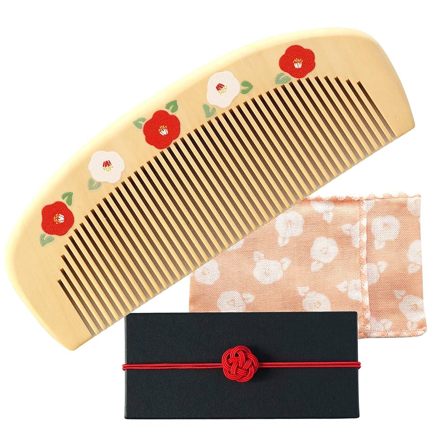 Amazon | きざむ 名入れ うるおい つげ櫛 ヘアブラシ クシ